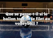 Que se passe-t-il si le ballon touche le filet au volleyball ?